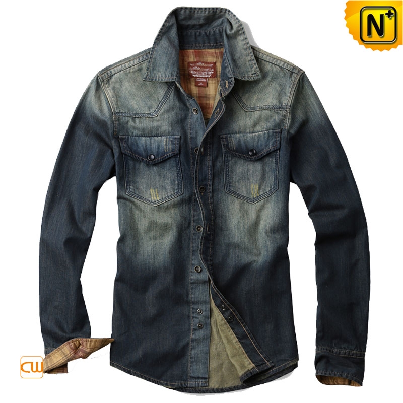Mens Long Sleeve Denim Shirt Cw114351 on Luulla